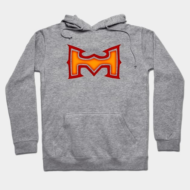 Armoured Man-Man (with rivets) Hoodie by DavidWhaleDesigns